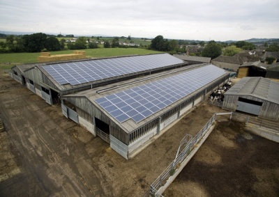 Dairy farm Gloucestershire - 100kW solar PV install by Mypower